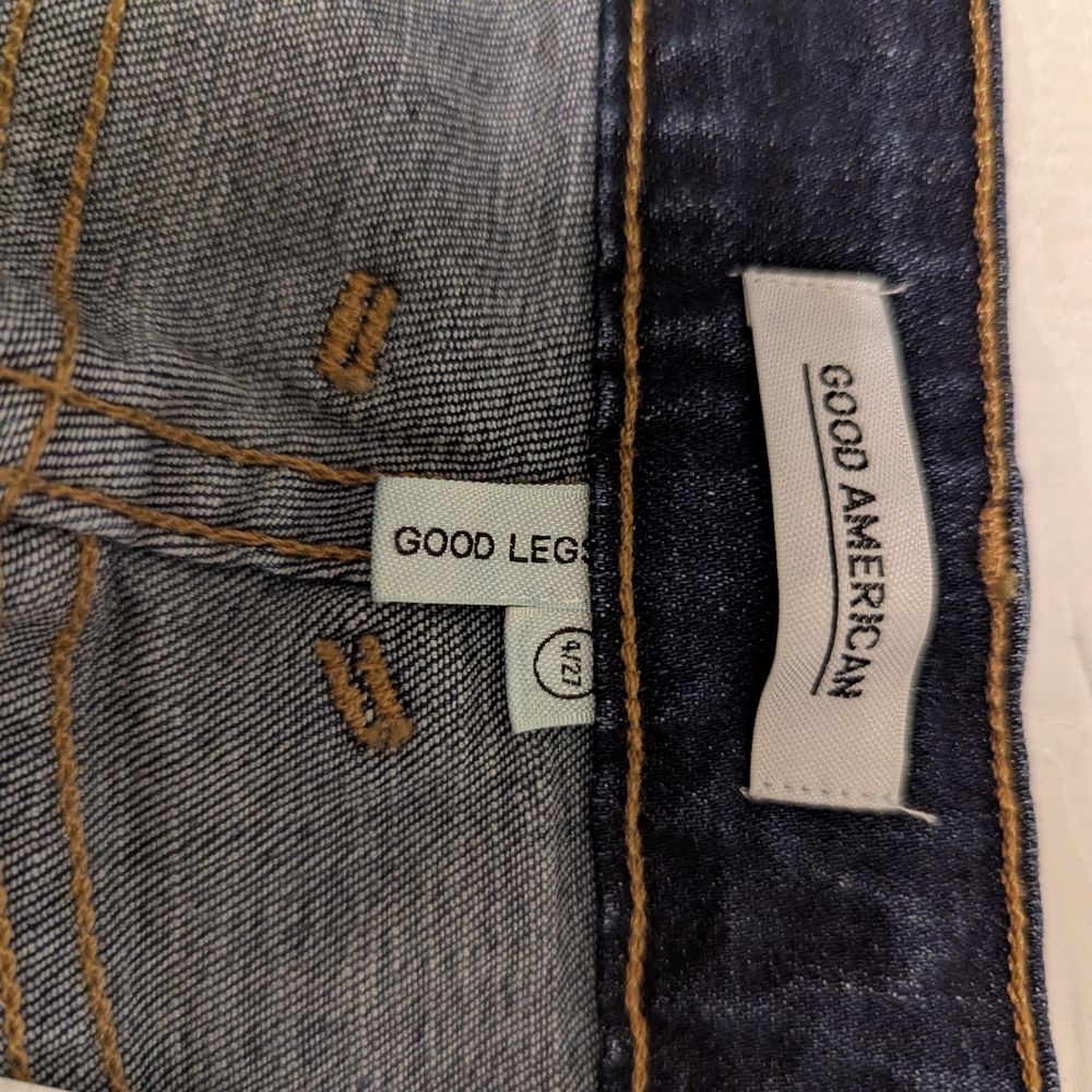 Good American Jeans Good Legs Front Slit Womens 4 Dark Blue High Rise - Picture 4 of 8